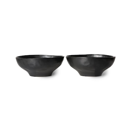 Bold & basic ceramics Kulho 2 kpl setti Musta