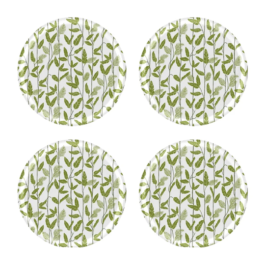 Åry Home Mougli Green -lasinalunen Ø 11 cm 4-pakkaus Green-white