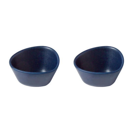 LIND DNA Curve Stoneware kulho, 2-pakkaus Mariininsininen