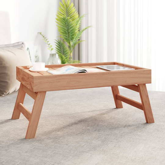 vidaXL Kokoontaitettava tarjotin 55x35x25 cm täysi tiikki