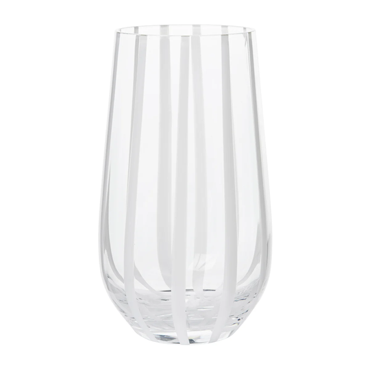 Broste Copenhagen Stripe juomalasi 55 cl Clear-white stripes