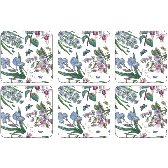 Pimpernel Botanic Garden Chintz -lasinalunen, 6 kpl