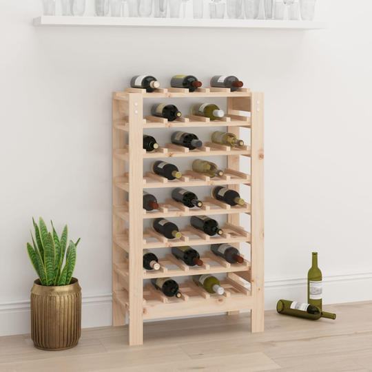 vidaXL Viiniteline 61,5x30x107,5 cm täysi mänty
