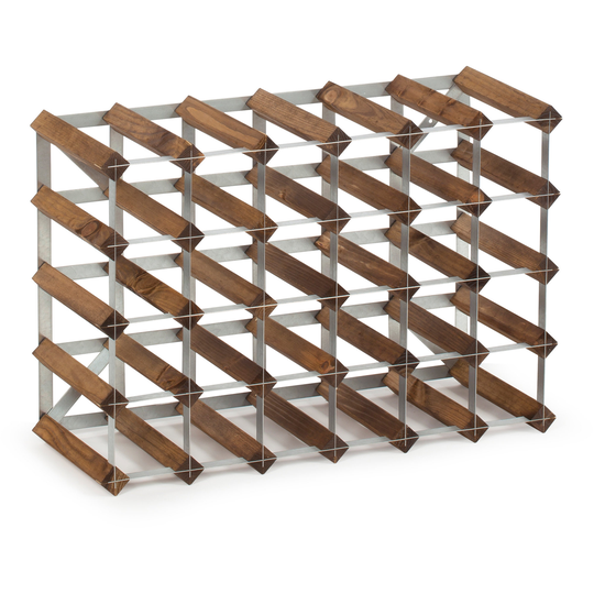Traditional Wine Racks Itse koottava viinipulloteline 30 pullolle, tumma tammi
