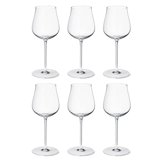 Georg Jensen Sky valkoviinilasi 35 cl, 6-pakkaus Kristalli