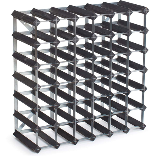 Traditional Wine Racks Black Ash -viinipulloteline, 42 pulloa