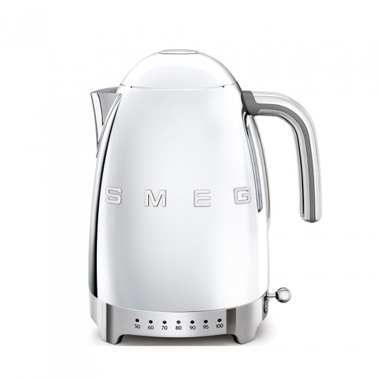 Sähköinen vedenkeitin säädettävällä lämpötilalla Smeg 50's Style Steel KLF04SSEU