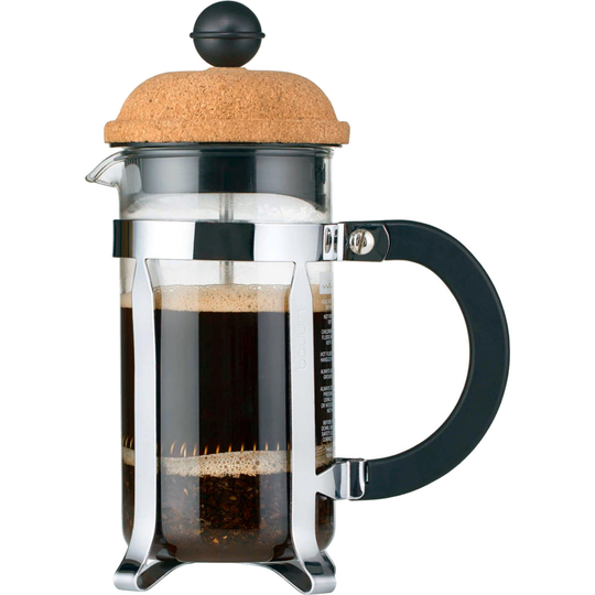 Bodum Chambord-pressopannu, 3 kuppia, teräs/korkki