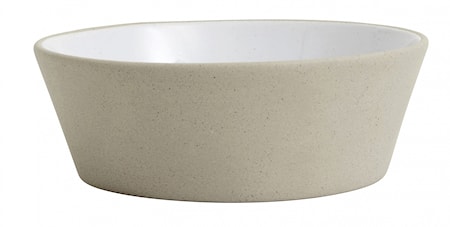 Stoneware kulho, beige/valkoinen, S