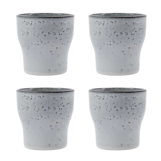House Doctor Liss termosmuki 9 cm 4-pakkaus Vaaleanharmaa