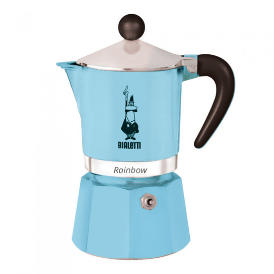 Mutteripannu Bialetti Moka Rainbow 3-cup Light Blue