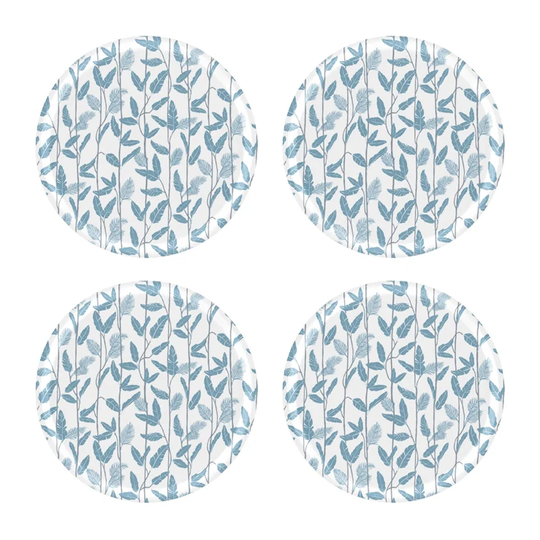 Åry Home Mougli Blue -lasinalunen Ø 11 cm 4-pakkaus Blue-white