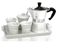 Bialetti Moka Express luksussetti, valkoinen