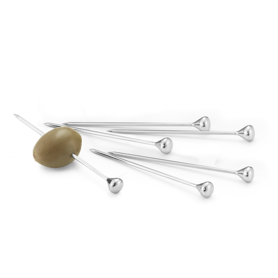 Georg Jensen Sky ruoka- ja cocktailtikut, ruostumaton teräs, 6 kpl.