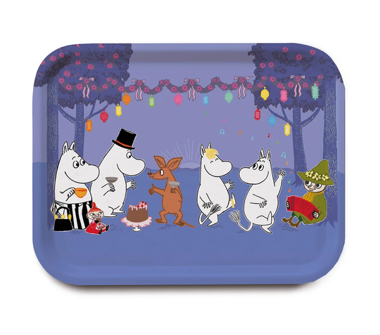 Opto Design Moomin Dancing tarjotin Sininen