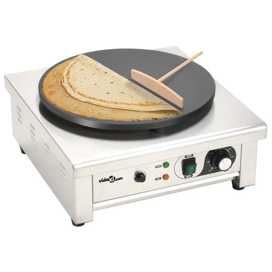 vidaXL Sähkökäyttöinen lettukone vedettävä tarjotin 40 cm 3000 W