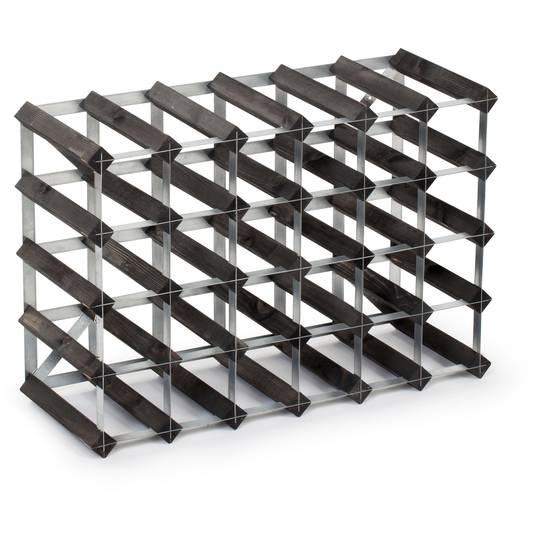 Traditional Wine Racks Itse koottava viinipulloteline 30 pullolle, musta