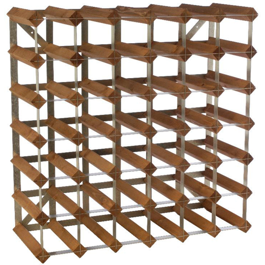 Traditional Wine Racks Itse koottava viinipulloteline 42 pullolle, tumma tammi