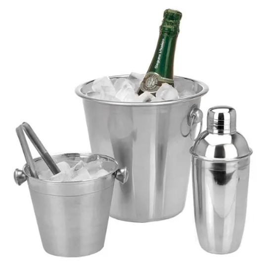 Excellent Houseware 424155 4 Piece Bar Set Stainless Steel