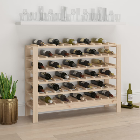 vidaXL Viiniteline 109,5x30x82 cm täysi mänty
