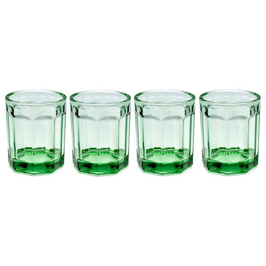 Serax Fish & Fish -juomalasi 22 cl, 4-pakkaus Green