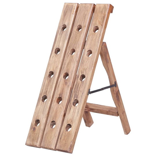vidaXL Viinipulloteline 15 pullolle 26x50x70 cm kierrätetty täyspuu